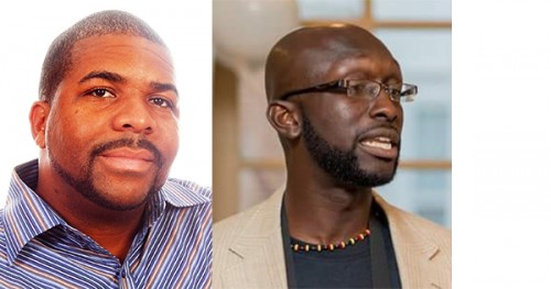 Entrepreneurs Seko Varner and Berthram Bergan, organizers of the Black History Month Celebration and Business and Education Expo